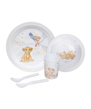 Disney service for babies and toddlers 5 pieces - Learning to eat with Simba the little lion
