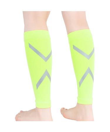 Calf Brace For Torn Calf Muscle And Shin Splint Pain Relief Calf Compression Sleeve For Lower Leg Injury Strain Tear (Color : Fluorescent green Size : X-Large) X-Large Fluorescent Green