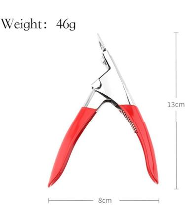 Nail Clipper for Thick Nails Nail Tips Nail Clipper Type U Stainless Steel Nail Cutter For Acrylic Nails Pedicure Tools Professional Coupe Capsule Ongle (Color : Red) - Buy Online on GoSupps.com