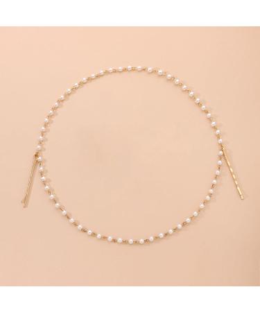 Shop Inilbran Boho Layered Head Chain | Gold Pearl Hairpins & Vintage Hair Accessories for Women & Girls - Buy Online on GoSupps.com