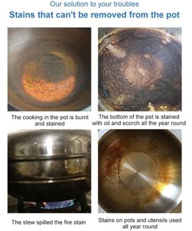 Cookware Cleanser & Polish(3.4 Oz) Pot Bottom Cleaner Stainless Steel Cooking Utensils Degreasing Descaling Scorching Cleaning Utensils Derusting Cleaning Paste - Buy Online on GoSupps.com