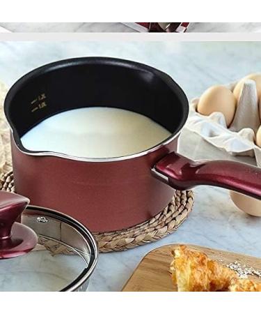 Nonstick Milk PanMilk Pan Cooking pots Non-Stick Milk Pan Multi-Function Steamer Set for Home Kitchen with Scale Label On The Inner Wall 16cm in Diameter - Buy Online on GoSupps.com