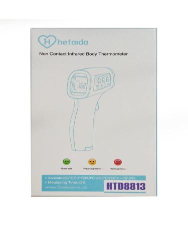 Buy Contactless Infrared Thermometer for Baby Adult & Children - Precise Fever Readings Alarm & 50 Memory Function - Digital LCD Display - White & Purple - Buy Online on GoSupps.com