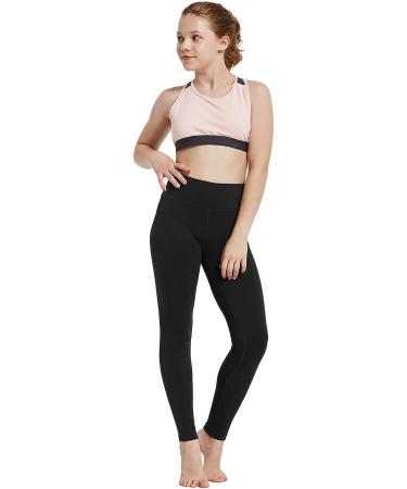 BALEAF Youth Girls' Compression Dance Leggings with Back Pocket - Black, Medium - Buy Online on GoSupps.com