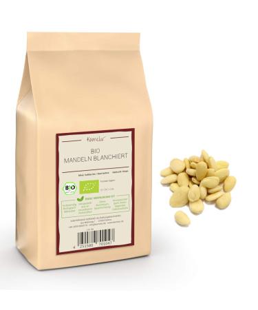 1kg of blanched organic almonds – whole sweet almond kernels without skin, unsalted