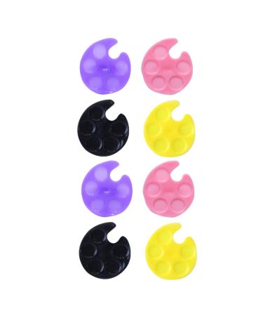 Palette de Bagues de Manucure Mini Plastique Anneaux M langeurs de Vernis Ongles Portables pour Professionnels et Amateurs Art Ongulaire