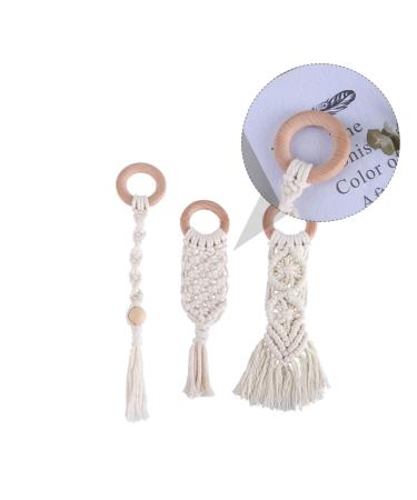 3 Pcs Teething Stick Toy - Natural Beechwood Tooth Stick for Babies | Safe & Soothing Teething Relief - Buy Online on GoSupps.com