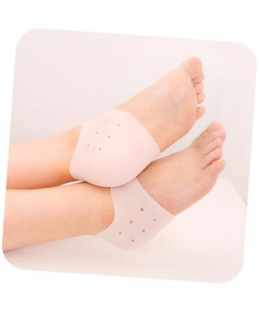 DOITOOL 5 Pairs Moisturizing Heel Socks Silicone Heel Protector Heel Cushion Foot Sleeve Reusable Moisturizing Foot Protectors for Feet Silica Protective Sleeve High Heels Buffer Sleeve