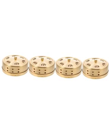 Fomiyes 4er-Box smoke-free Moxibusion Box Adjustable Moxibusion Tool Copper Moxa Household Appliances Tool Body Moxibusposa Pot Body Massage 8x8x4.5cmx4Pcs Goldenx4Stk
