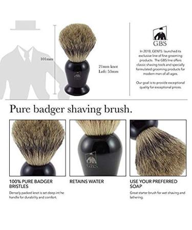 Buy G.B.S Men's Shaving Set - Blade Razor Ceramic Mug Badger Brush Sandalwood Aftershave Soap & Stand | Premium Shaving Accessories for Men | International Shipping Available - Buy Online on GoSupps.com
