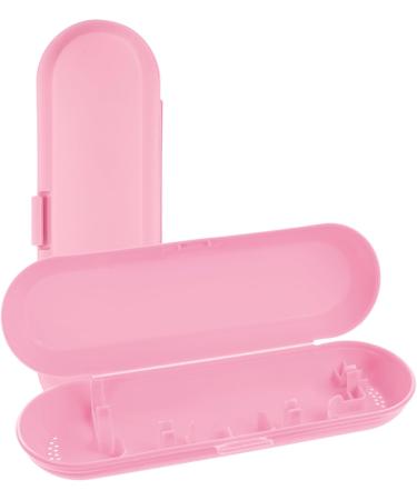 Uraqt Pink Frosted Travel Case for Electric Toothbrush - Essentials for 1 Handpiece & 2 Brushes | Durable Plastic Replacement Etui - Buy Online on GoSupps.com