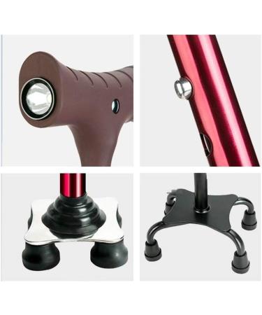 Cane Elderly Walking Stick Anti-Slip Multi-Function Telessquat Four Feet Stable Walking Stick - Buy Online on GoSupps.com