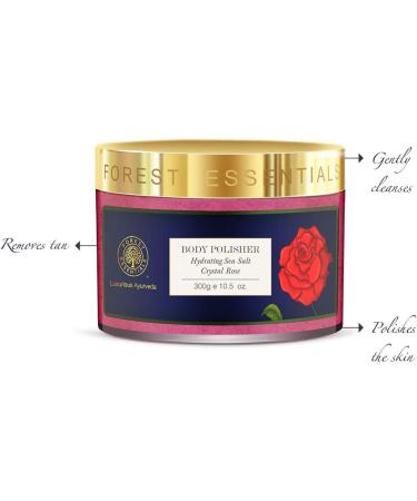 Forest Essentials Hydrating Sea Salt Crystal Rose Body Polisher 300g - Buy Online on GoSupps.com