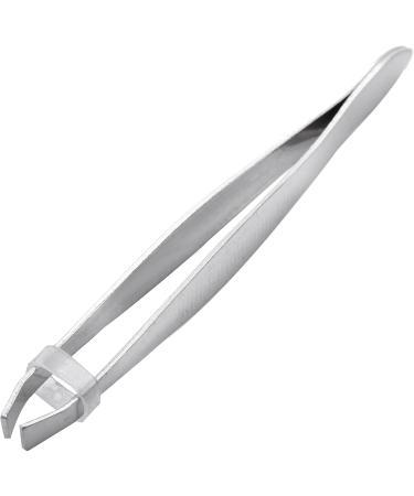 Fegtrtyoa 2X Silver Tone Slanted Flat Tip Metal Hair Eyebrow Tweezer Cosmetic Tool for Lady - Buy Online on GoSupps.com