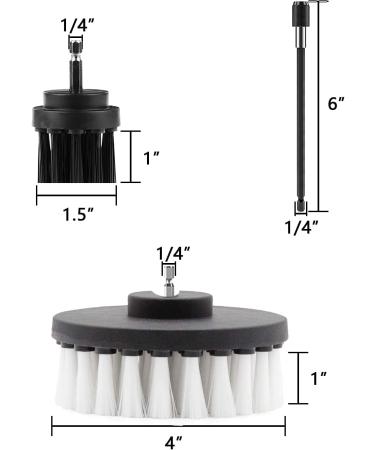 Drill Brush Attachments Set FONSWEA 14-Piece Drill Brush Set for Cleaning Power Scrubber Brush Scrub Pads and Sponge Kit with Extend Attachment for Tiles Corners Kitchen Car Carpet Bathroom Shower Type E 14 Pcs - Buy Online on GoSupps.com