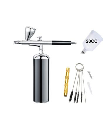 HVLP Air Spray Gun Kit Rechargeable Mini Handhold Cosmetic Airbrushing Set Scale Models Makeup Salon Compressor Kit (Color : Part C Black)