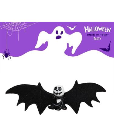PLCPDM Halloween Party Bat Wing Hairpin for Women Child Punk Charm Hair Clip Aesthetics Hair Accessories Green ghost hairpin - Buy Online on GoSupps.com