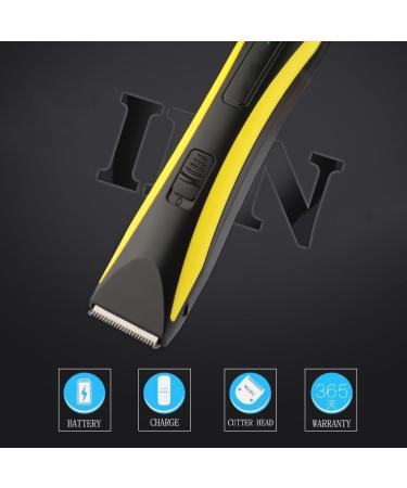Rechargeable Electric Hair Clippers for Men | Professional Adjustable Beard Trimmer & Hair Clipper (Yellow) - International Shipping Available - Buy Online on GoSupps.com