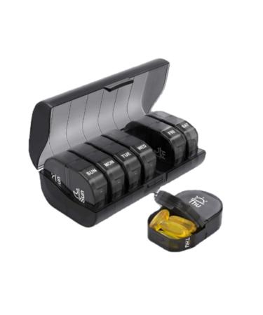 Weekly Pill Organizer 7 Day 2 Times A Day AM PM Pill Box with 7 Detachable Pill Case- BPA Free Pill Box Large Daily Pill Cases for Pills/Vitamin/Fish Oil/Supplements