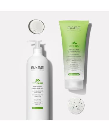 BAB Laboratories Laboratories Bab Stop AKN Facial Cleanser 400 ml treatment for acne oily skin and skin regulation microbiome care deep cleaning and mattifying for daily use - Buy Online on GoSupps.com