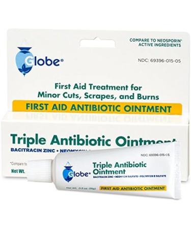 Globe Triple Antibiotic Ointment 0.5 oz (4-Pack) for Wound Care | 24-Hour Infection Protection | Minor Scrapes, Burns, Cuts Treatment - Buy Online on GoSupps.com