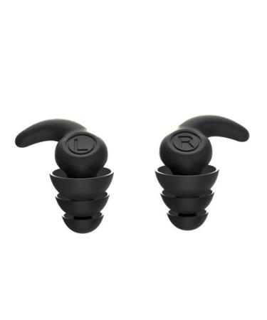 1 Pair Silicone Reusable Washable Earplugs for Noise Reduction Sound Blocking Ear Plugs for Sleep Snoring Work Studying Reusable Safe Silicone Earplugs Noise Cancelling Ear Plugs for High Black