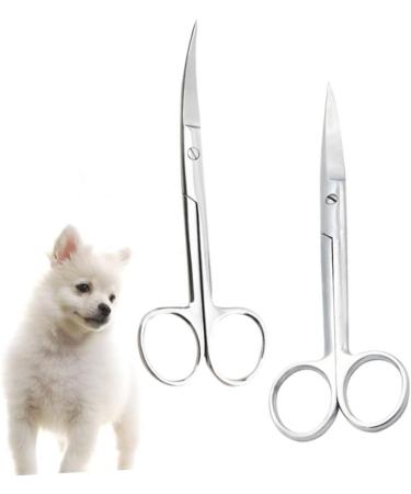 Beaupretty 4-Piece Fabric Scissors Set - Animal Hair Cutting Scissors for Pet Grooming | Round Head & Curved Design - Buy Online on GoSupps.com
