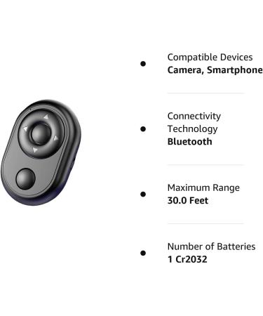 Bluetooth Remote & Page Turner Control for Cellphones/Tablets - Scroll Tiktok Videos, Play/Pause Functions - Andriod 8.0+ and iOS 6.0+ Compatible - Buy Online on GoSupps.com