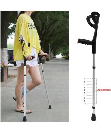 GHFTCCF Adjustable Crutches for Adults Folding Forearm Crutches (Open Cuffs) Lightweight Aluminum Crutches for Height 140-190cm (Color : 1Unit) Anniversary - Buy Online on GoSupps.com