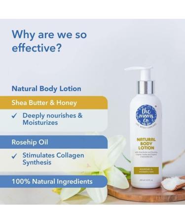The Moms Co. Natural Body Lotion | Deeply nourishes and moisturizes the skin | Shea Butter Rosehip Oil Organic Chamomile and Jojoba Oils 200ml - Buy Online on GoSupps.com