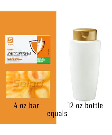 Solpri Shield Natural Athlete's Shampoo Bar 4 oz - Energizing Hair Care - Buy Online on GoSupps.com