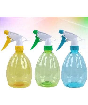 Uonlytech 3 Pack Empty Plastic Spray Bottles - Refillable Fog Hair Spray & Cleaning Liquid Essential Oil Containers (Green Yellow Blue) - Ideal for Travel & Home Use - Buy Online on GoSupps.com