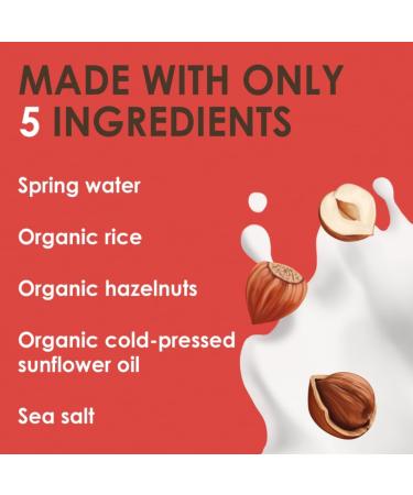 Rude Health Organic Hazelnut Drink 1000ml - Dairy-Free Gluten-Free & Vegan | International Shipping Available - Buy Online on GoSupps.com