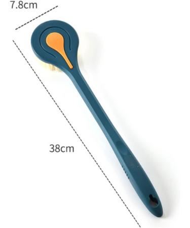 Soft Long Handle Bath Brush & Sponge | Back Scrubber & Massage Brush for Home Spa - White - Buy Online on GoSupps.com