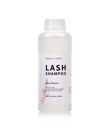 Eyelash Extension Shampoo 600ml | Paraben & Sulfate-Free Foaming Cleaner for Extensions & Natural Lashes | Cherry Blossom | Professional & Self-Use - Buy Online on GoSupps.com