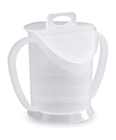 LoopCup drinking cup - learn to drink maintain relearn - the cup for all ages - original product (white)