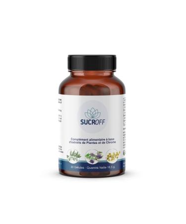 SUCROFF - Cholesterol and Triglyceride Sugar Level Regulator in Blood - Food Supplement with Alfalfa - Berberine and Chromium - Magnesium and Oleuropein - 30 Capsules