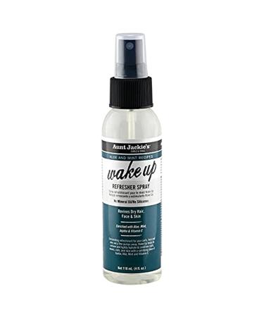 Aunt Jackie's Aloe & Mint Recipes Wake Up Refresher Spray for Dry Hair  Face and Skin  Revives Hair With Hydration  Shine & Conditioning Nutrients  4 Oz
