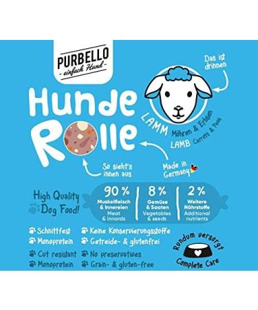 PURBELLO Wet Dog Food 3 Rolls 3 Horses 3 Goats 2 Lambs Monoprotein Dog Food High Meat Sausage Cut Resistant Dog Food - Buy Online on GoSupps.com