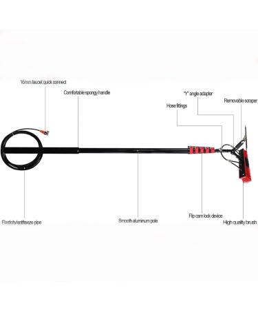 12-36ft Telescopic Pole Washing Brush Water Fed Window Cleaning Pole for Cleaning Windows Cleaning Photovoltaic Panels Trucks 35cm brush head 3.6m 3.6m 35cm Brush Head - Buy Online on GoSupps.com