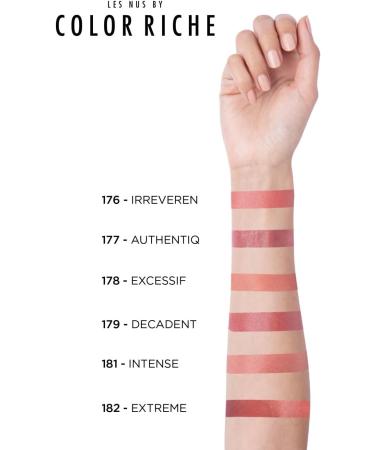 L'Or al Paris Color Riche Satin Smooth Lipstick Moisturising Pure Pigment Lip Colour With Omega 3 & Vitamin E 182 Extreme 182 EXTREME 1 count (Pack of 1) - Buy Online on GoSupps.com
