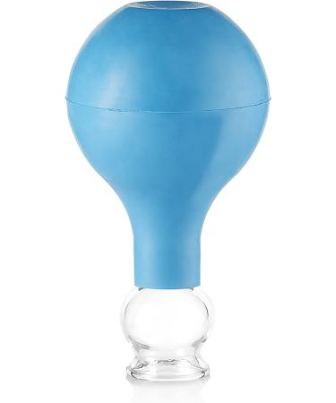 Pulox Cupping Glass Set of 3 - Real Glass with Suction Balls (25mm 32mm 40mm) - Blue | International Shipping - Buy Online on GoSupps.com