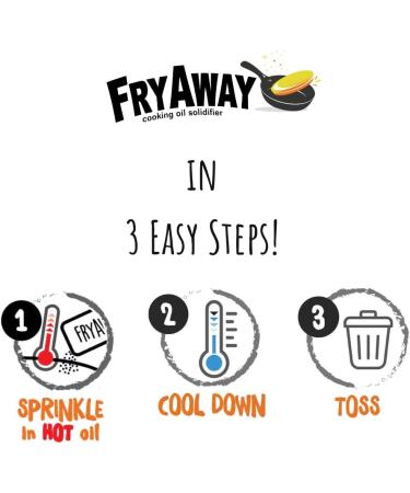 FryAway Pan Fry Waste Cooking Oil Solidifier Powder - 100% Plant-Based Disposal Solution (4ct) - Solidifies 2 Cups per Use - 2.1oz Pack - Buy Online on GoSupps.com