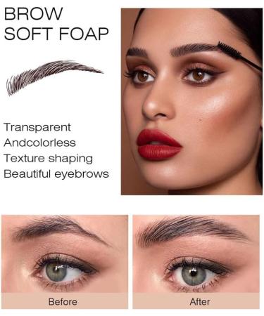 Brow Wax Clear Brow Soap Clear Eyebrow Gel for Laminating Effects Waterproof Brow Styling Wax Eyebrow Lifting and Styling - Buy Online on GoSupps.com