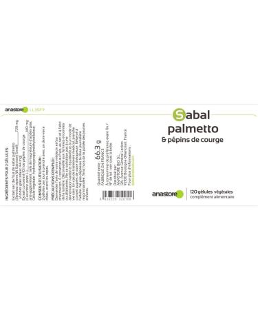 Sabal Palmetto and Squash Seed 440 mg / 120 Vegetable Capsules * Urinary Tract Prostate - Buy Online on GoSupps.com