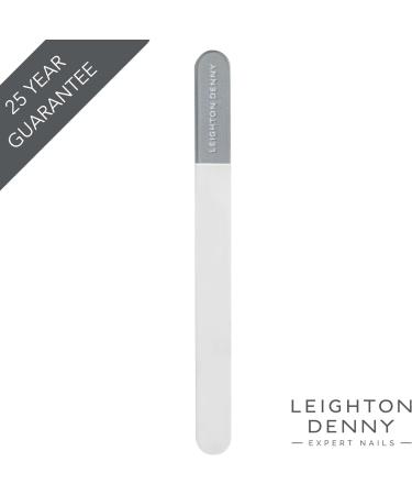 LEIGHTON DENNY Set of 2 Large Crystal Nail Files (195mm) with Cases Grey White 195mm - Buy Online on GoSupps.com