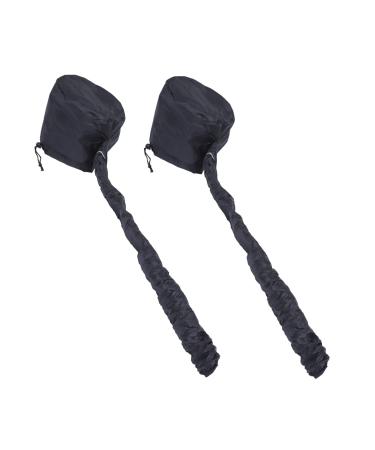 VINTORKY 2pcs Dry Hair Cap Salon-use Hats Cap Exquisite Hats Practical Hats Heating Cap 190t Black