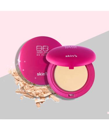 SKIN79 Super Plus Pink BB Pact 15g - Sebum Control Silky Finish Powder Pact | Light Beige Color - Buy Online on GoSupps.com
