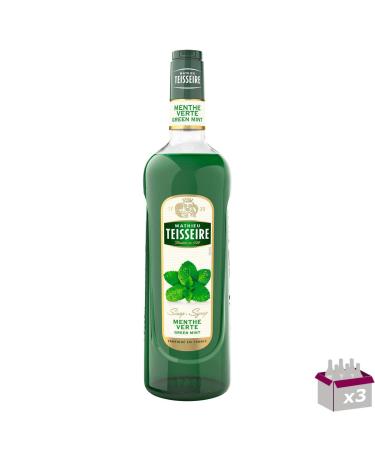 TEISSEIRE Set of 3 Spearmint Syrup 1L