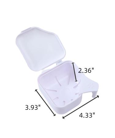 Buy Retainer Storage Box - White Denture Box with Mirror for Travel & Home | Durable & Convenient - Buy Online on GoSupps.com